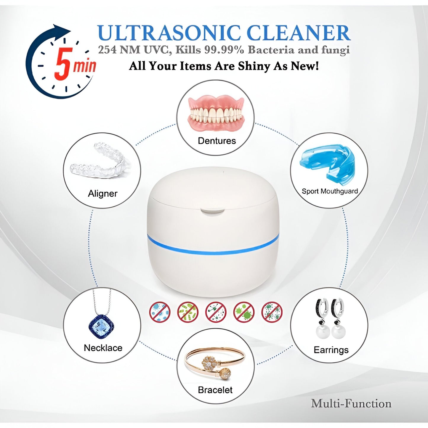 DentClean™ – Ultrasonic Multi-Purpose Cleaner